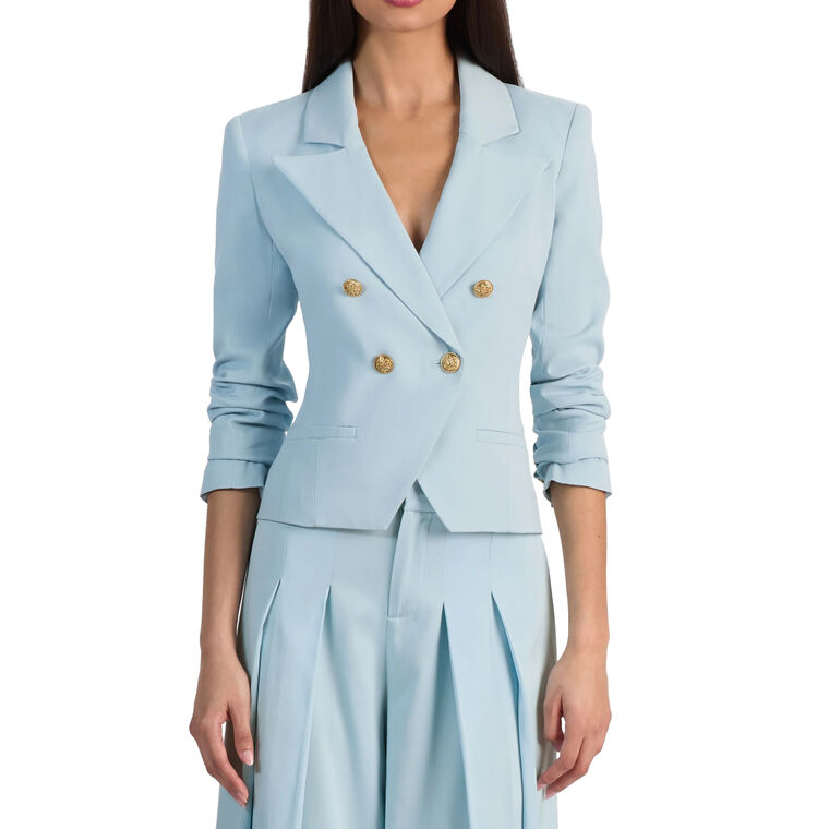 Sable Double Breasted Cropped Blazer image number null