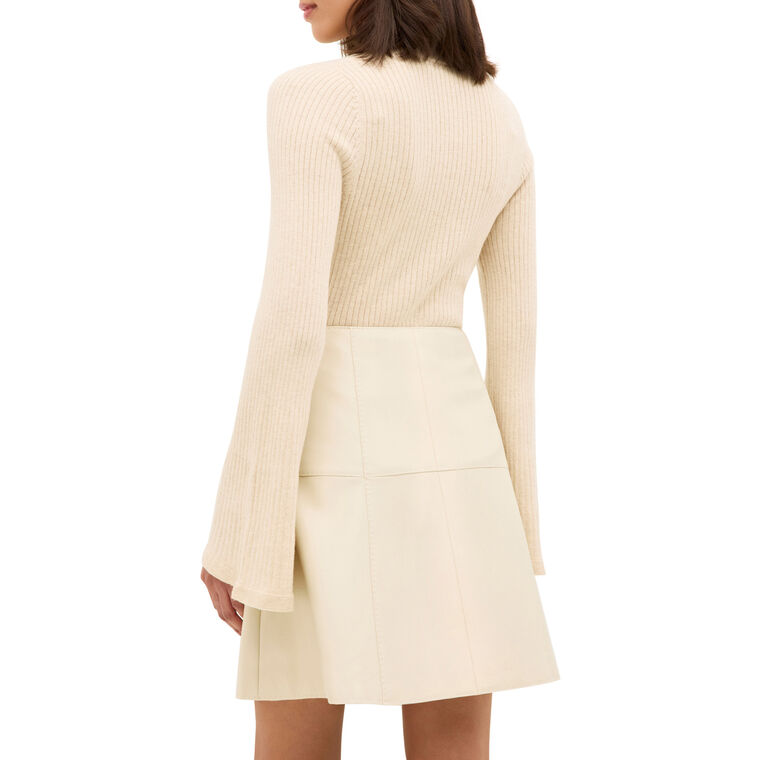 Crawford Vegan Leather Mini Skirt image number null
