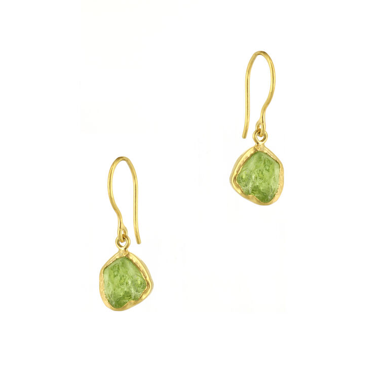 18kt Gold Uncut Metamorphic Drop Earrings image number null