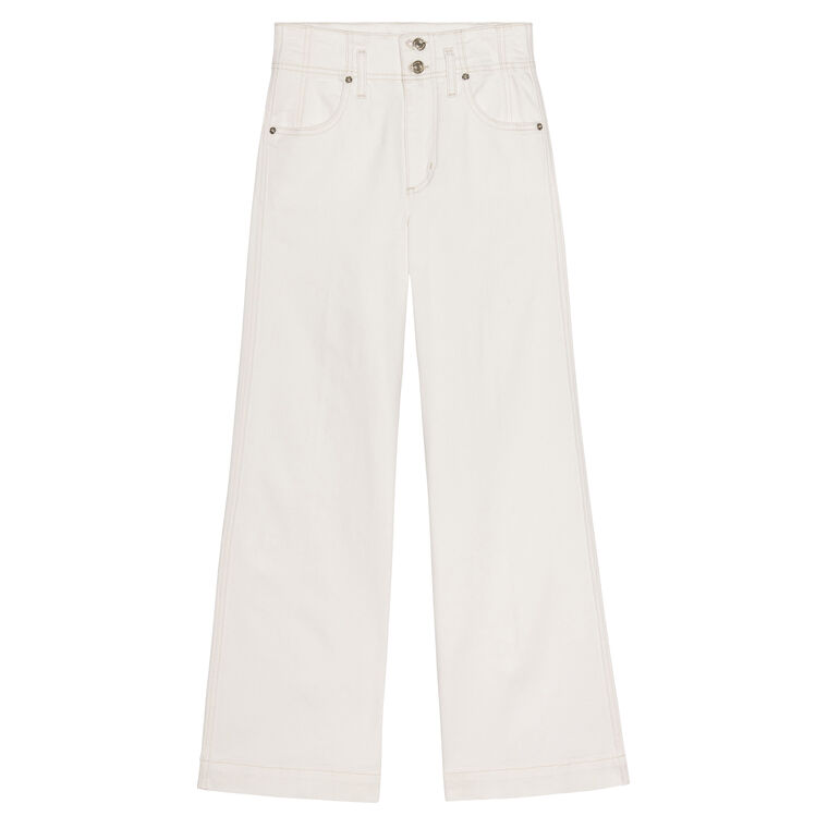 The Seamed Wide Trouser Crop Jean image number null
