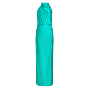 Marcine Sleeveless Silk Halterneck Maxi Dress