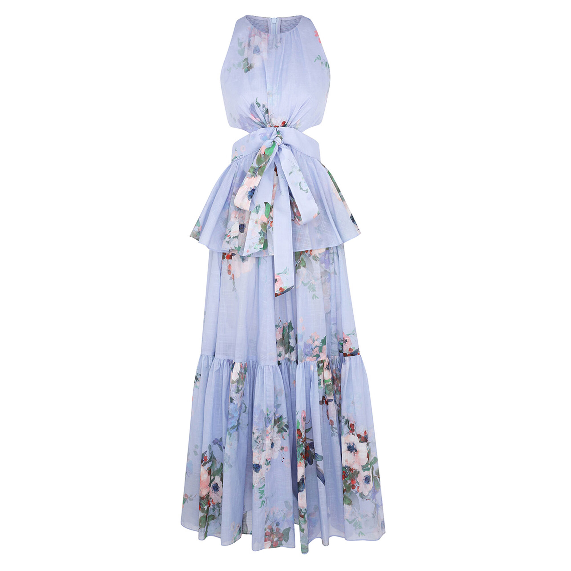 Zimmermann Everley Draped Bow Sleeveless Midi Dress | Tootsies