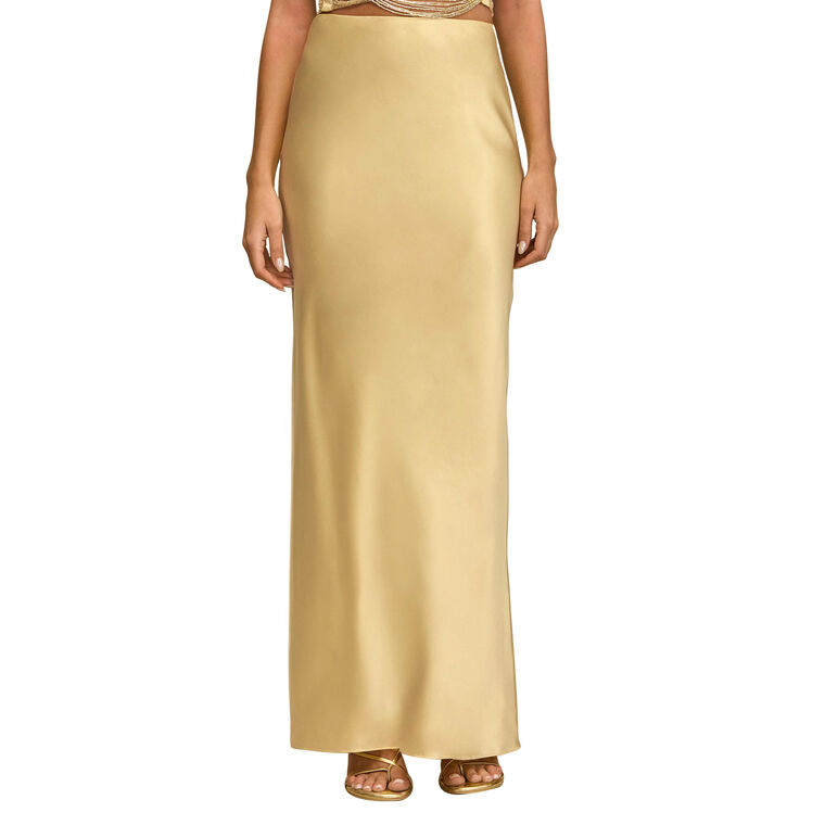 Chantel Silk Bias Maxi Skirt image number null