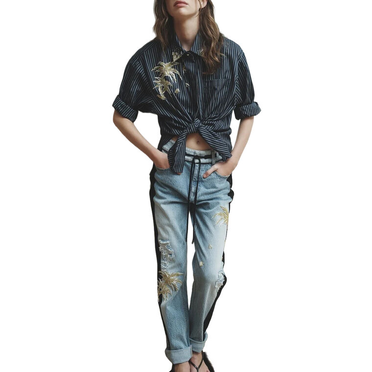 Kyle Shirt With Palm Embroidery image number null