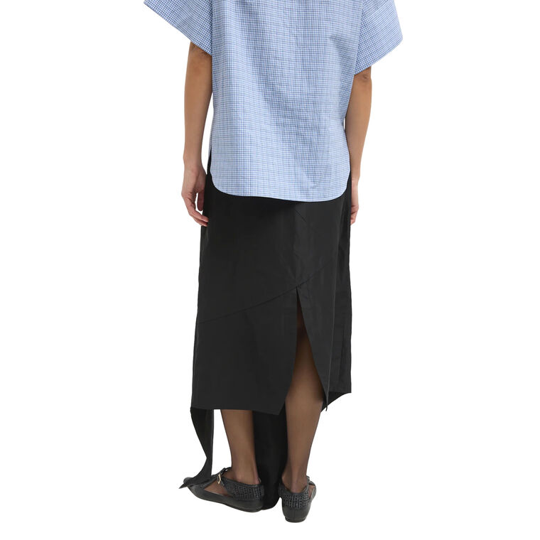 Italian Sporty Nylon Tie Midi Skirt image number null