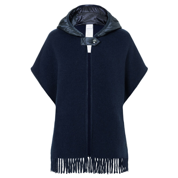 Nilla Hooded Zip Up Poncho image number null