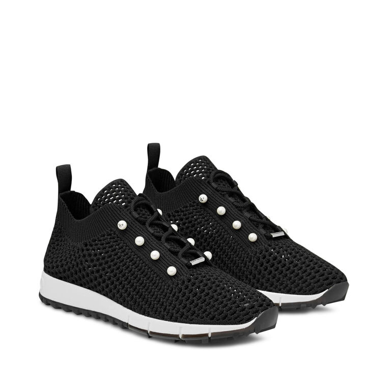 Veles Crochet Knit Sneakers With Pearls image number null