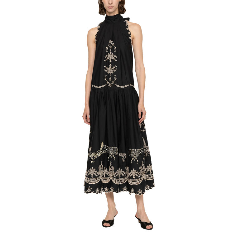 Kingsley Embroidery Tank Midi Dress image number null