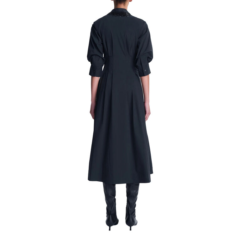 Jazz Embellished Pintuck Midi Dress image number null