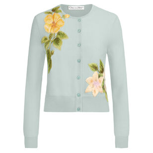 Dominican Mixed-Floral Threadwork Cardigan
