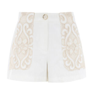 Embroidered Denim Hilary Short