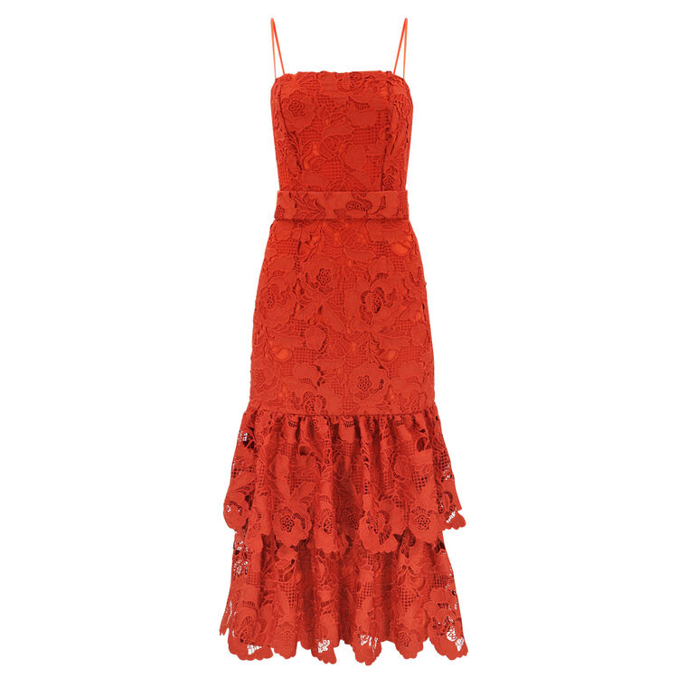 Vanessa Midi Dress With Adjustable Bow image number null