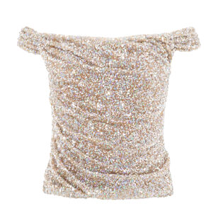Nia Soft Sequin Off Shoulder Top
