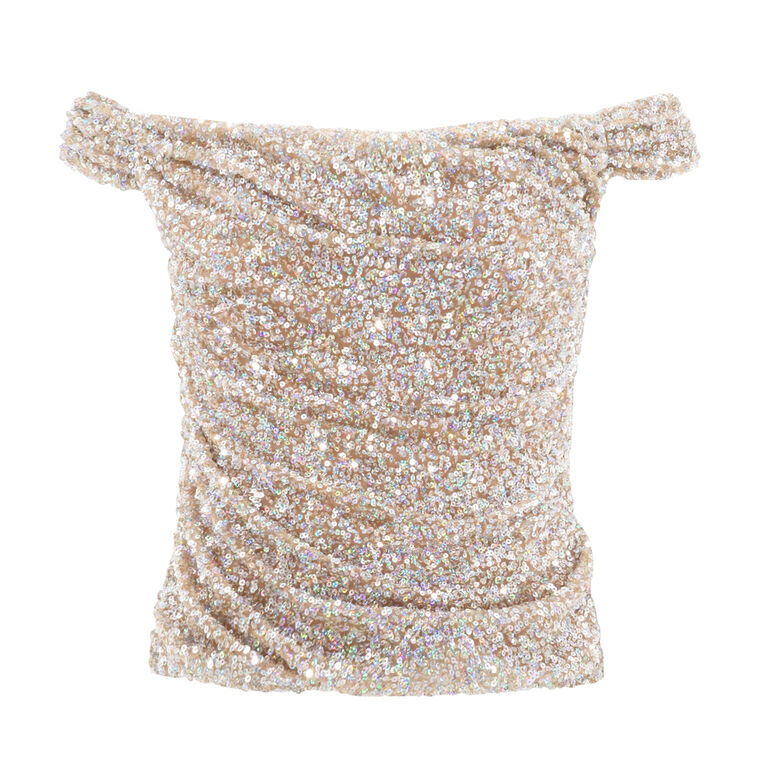 Nia Soft Sequin Off Shoulder Top image number null