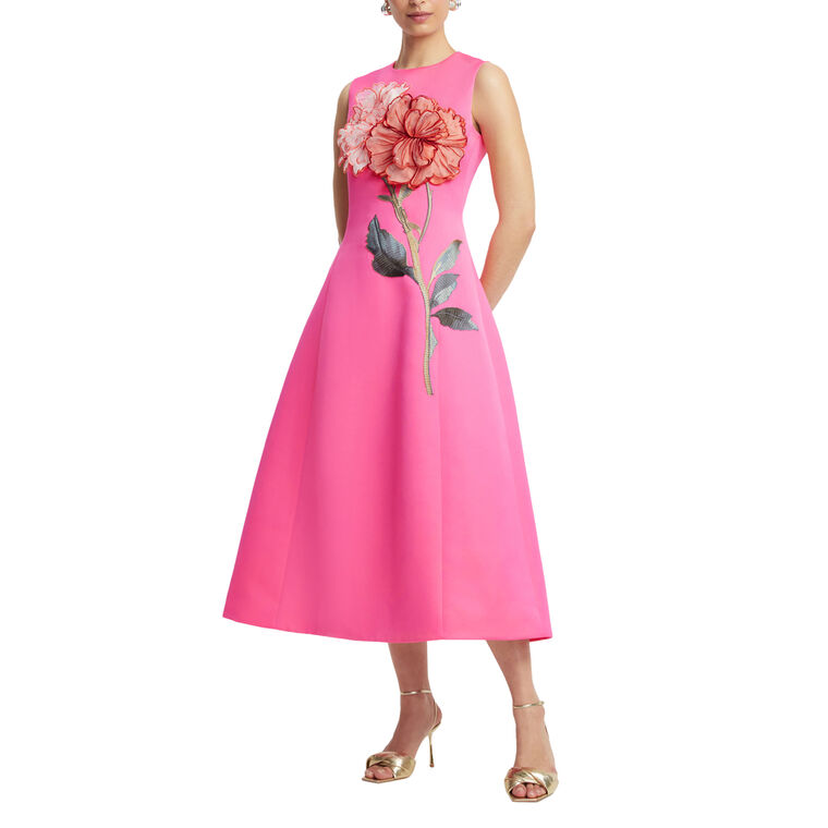 Cleo Applique Sleeveless Midi Dress image number null