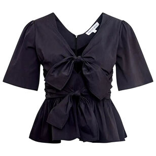 Jolie Tie Front Short Sleeve Top