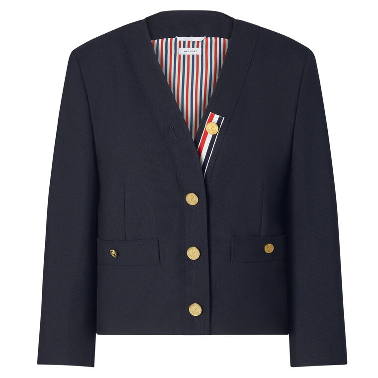 Hopsack Suiting Cardigan Jacket image number null