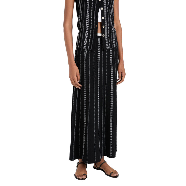 Morena Knit Midi Skirt In Textured Knit image number null