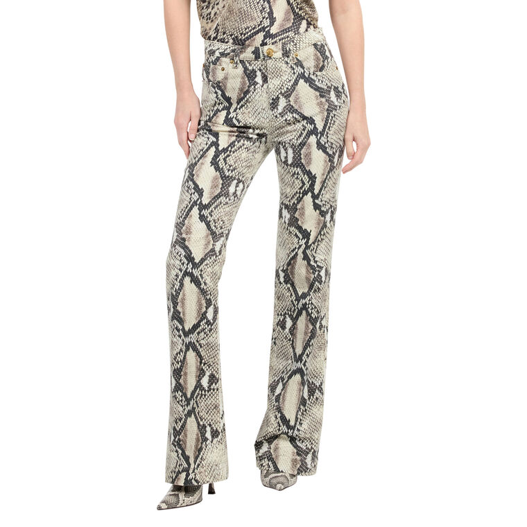 Rock Bootcut Jeans With Python Print image number null