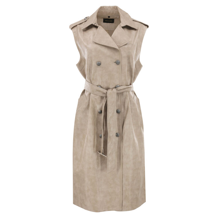 Val Belted Trench-Inspired Midi Dress image number null