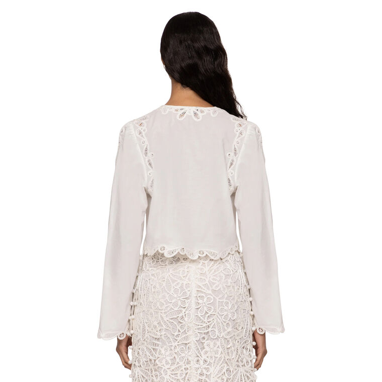 Elke Soutache Long Sleeve Blouse image number null