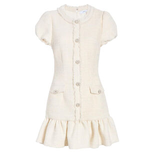 Seraphine Puff Sleeve Ruffle Hem Mini Dress