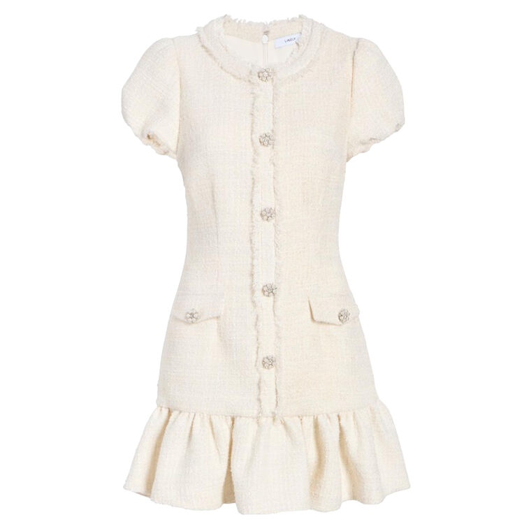 Seraphine Puff Sleeve Ruffle Hem Mini Dress image number null