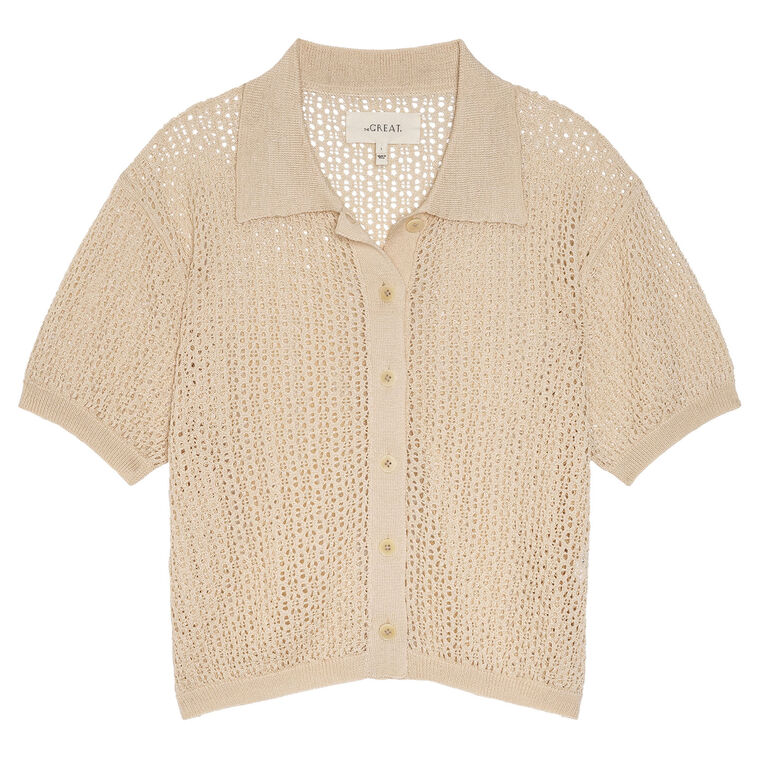 The Crochet Short Sleeve Polo image number null