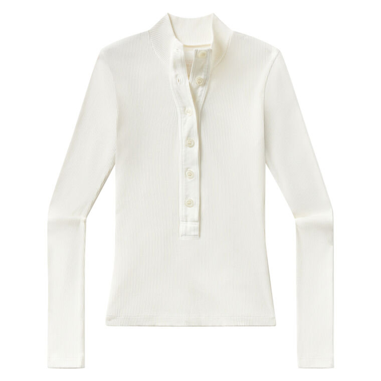 Sheena Long Sleeve Ribbed Henley image number null