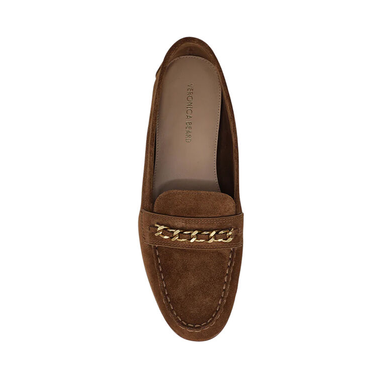 Penny Suede Chain-Link Loafer image number null