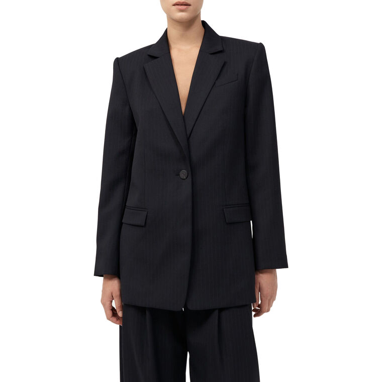 Split Back Single-Breasted Blazer image number null