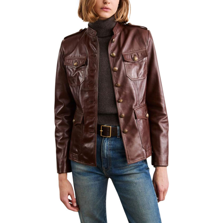 Geraldine Leather Jacket image number null