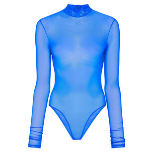 Mesh Mock Neck Bodysuit