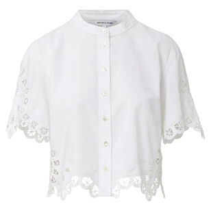 Aleck Short Sleeve Lace Button-Down Shirt