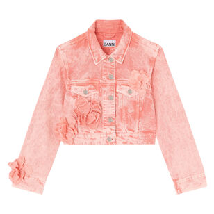 Overdyed Denim Cropped Jacket