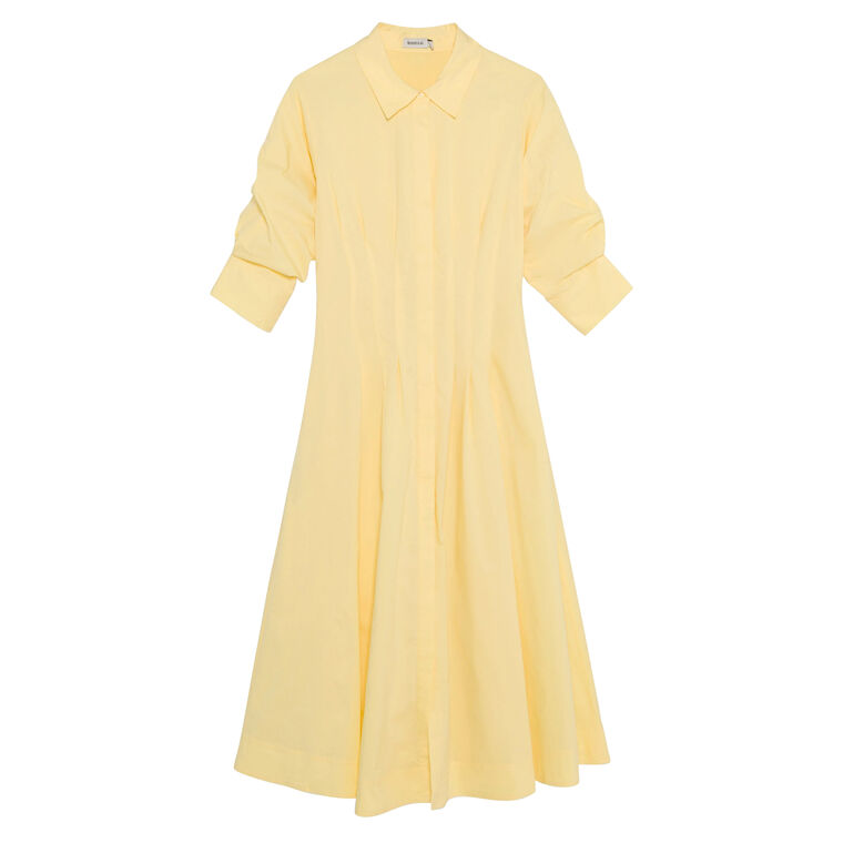 Jazz Cotton Pintuck Midi Dress image number null