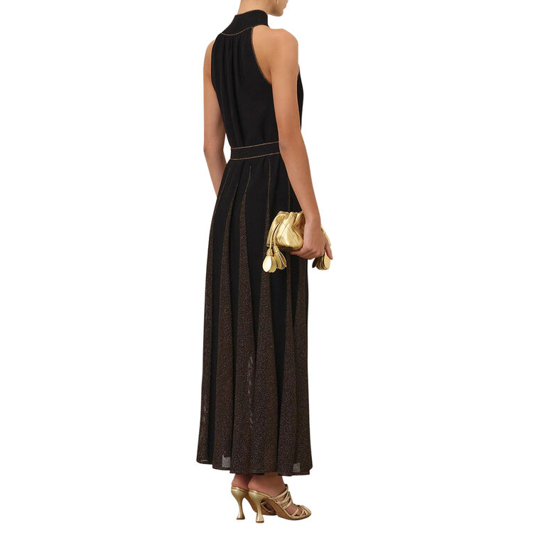Valiant Metallic Halter Dress image number null