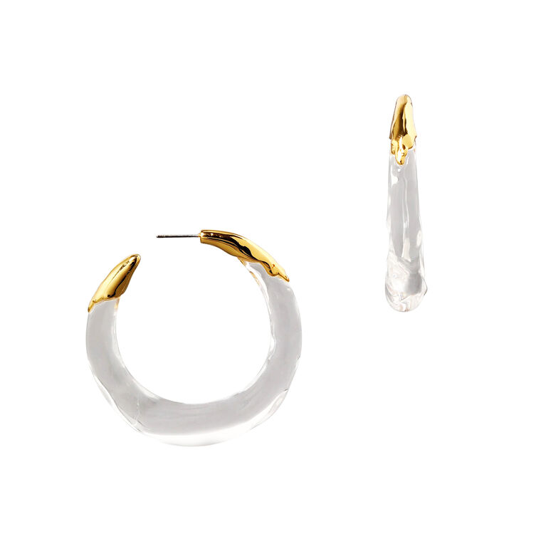 Lucite Molten Hoop Earrings image number null