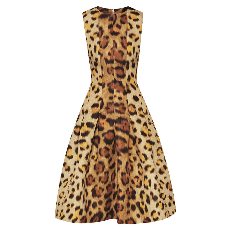 Jaguar Faille Pleated Dress image number null