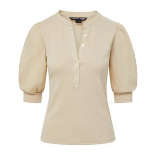 Coralee Puff-Sleeve Top