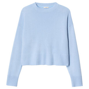 Cashmere Crewneck Cropped Sweater