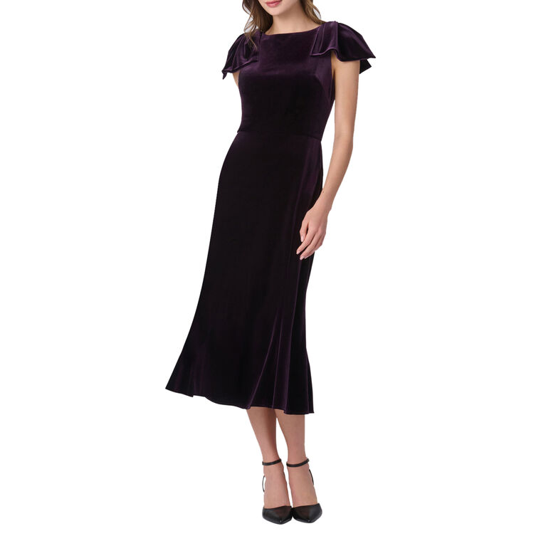 Brandis Stretch Velvet Dress image number null