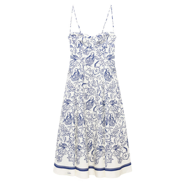 Analise Linen Bustier Midi Dress image number null