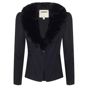 Kaisley Faux Fur Collar Blazer