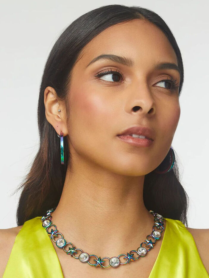 Skinny Hoop Earrings image number null