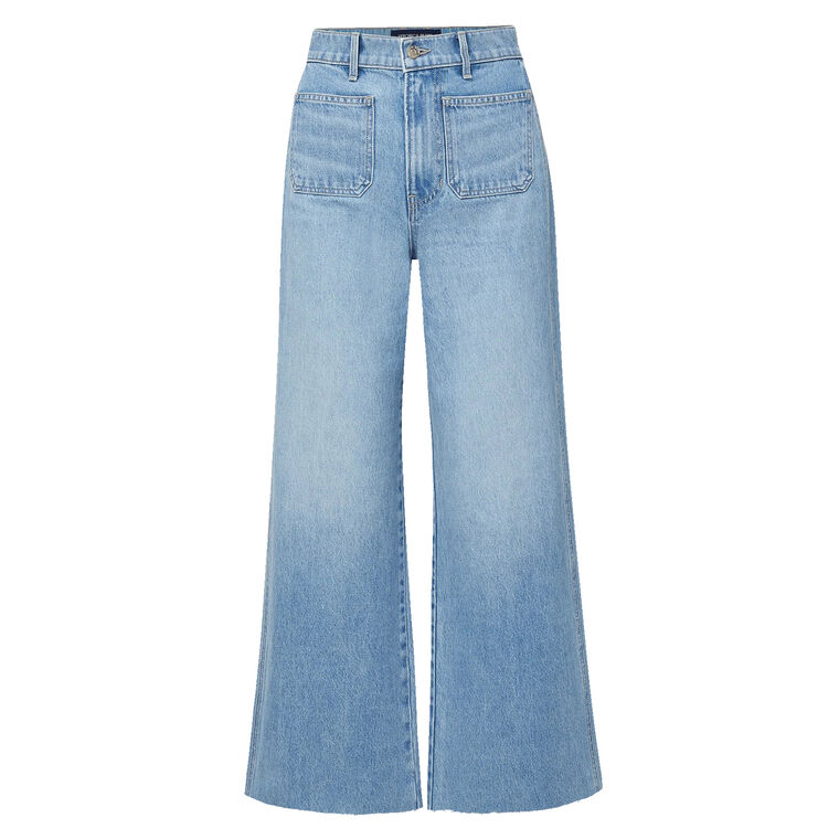 Taylor Cropped Patch-Pocket Wide-Leg Jean image number null