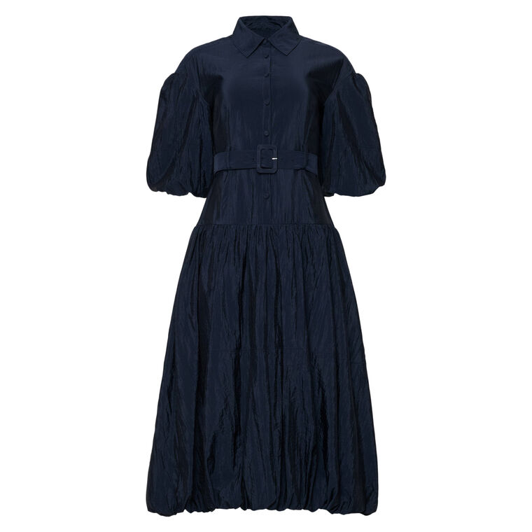 Daliah Short Sleeve Belted Midi Dress image number null