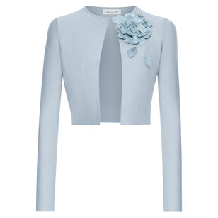 Peony Applique Knit Cardigan