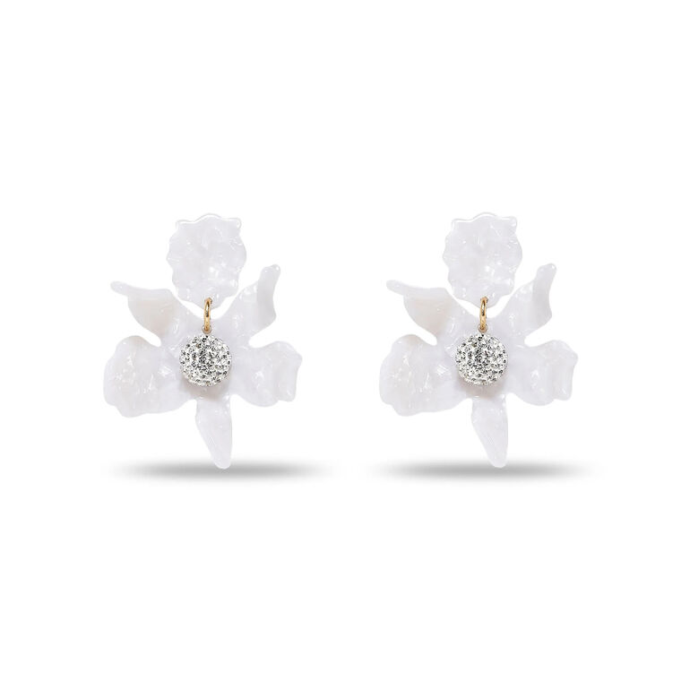 Small Crystal Lily Earrings image number null