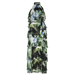 Calissa Sleeveless Halterneck Chiffon Maxi Dress